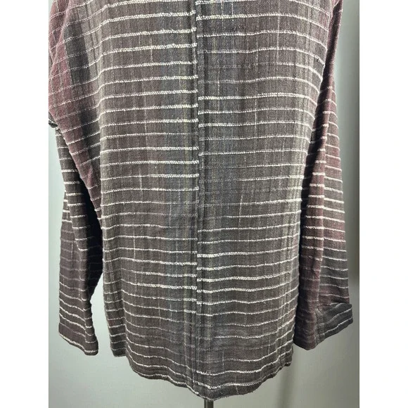 Yasuko Kurisaka Art to Wear Lagenlook Handwoven Brown Button Jacket Cardigan O/S - Picture 13 of 16